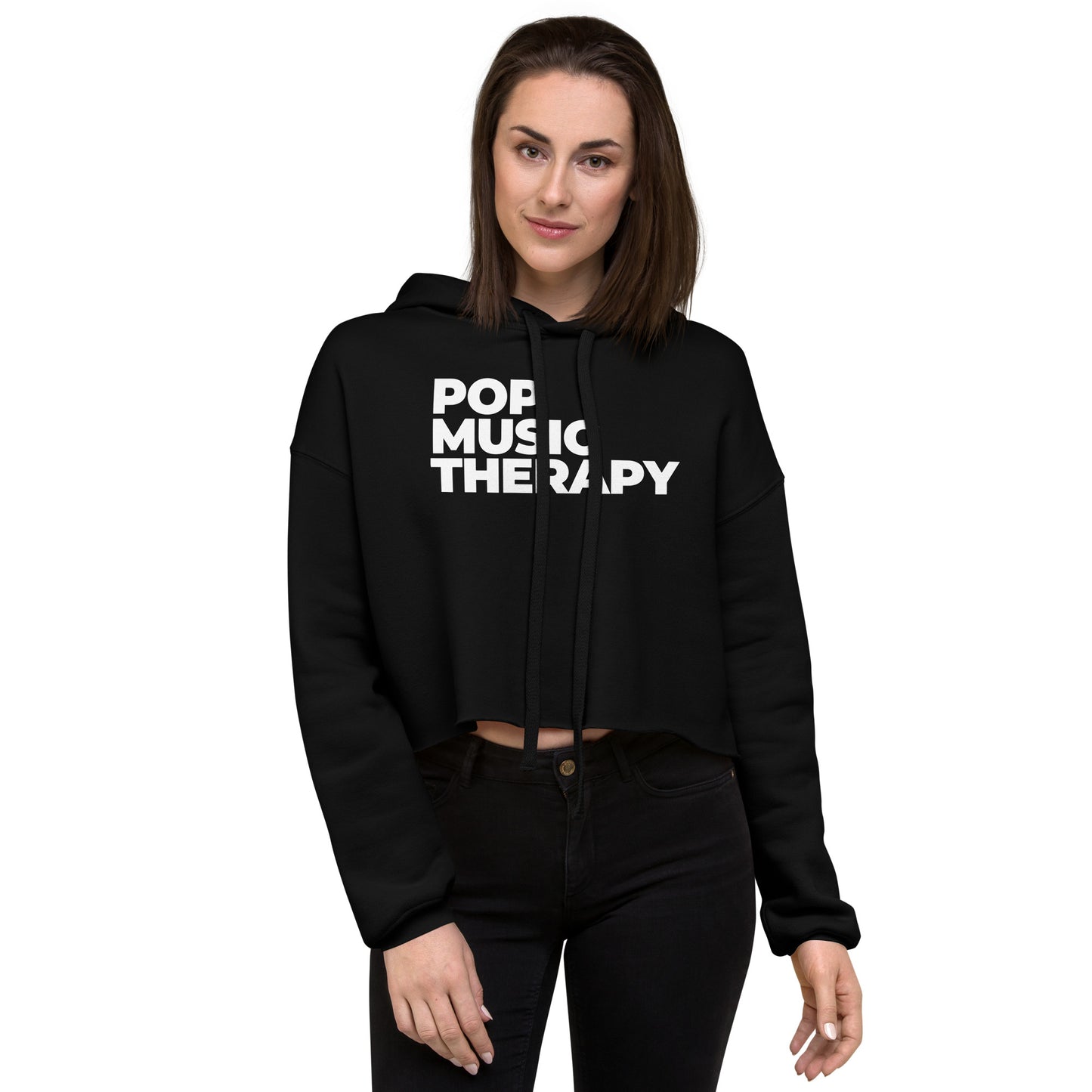 POP MUSIC THERAPY Cropped Hoodie (available in multiple colors)