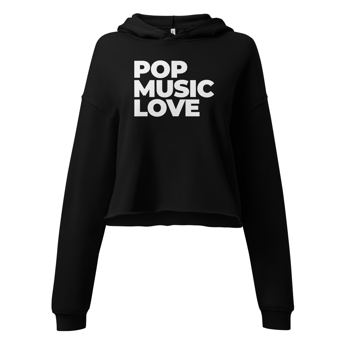 POP MUSIC LOVE Cropped Hoodie (available in multiple colors)